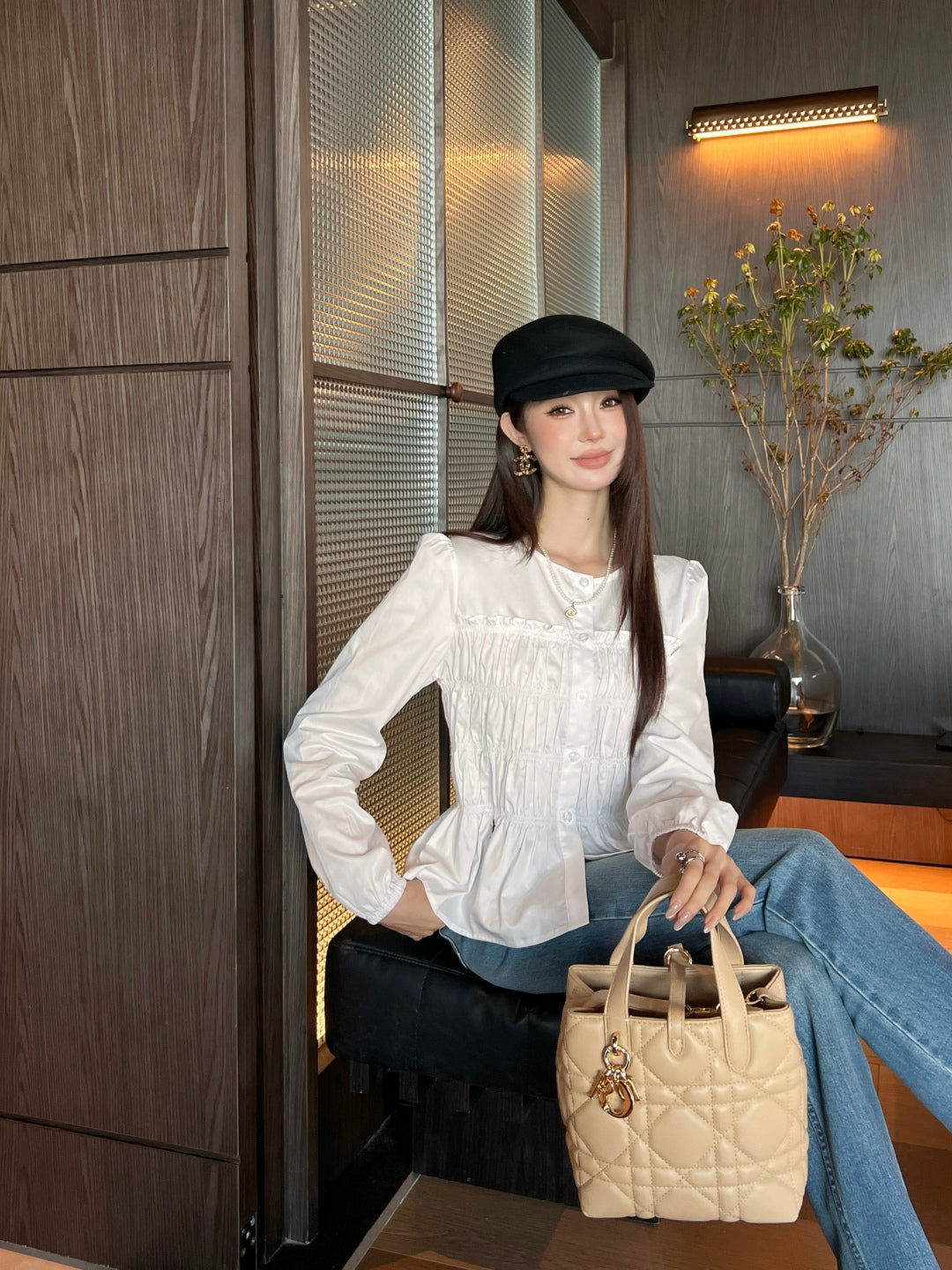 CD 25fw ruffle shirt