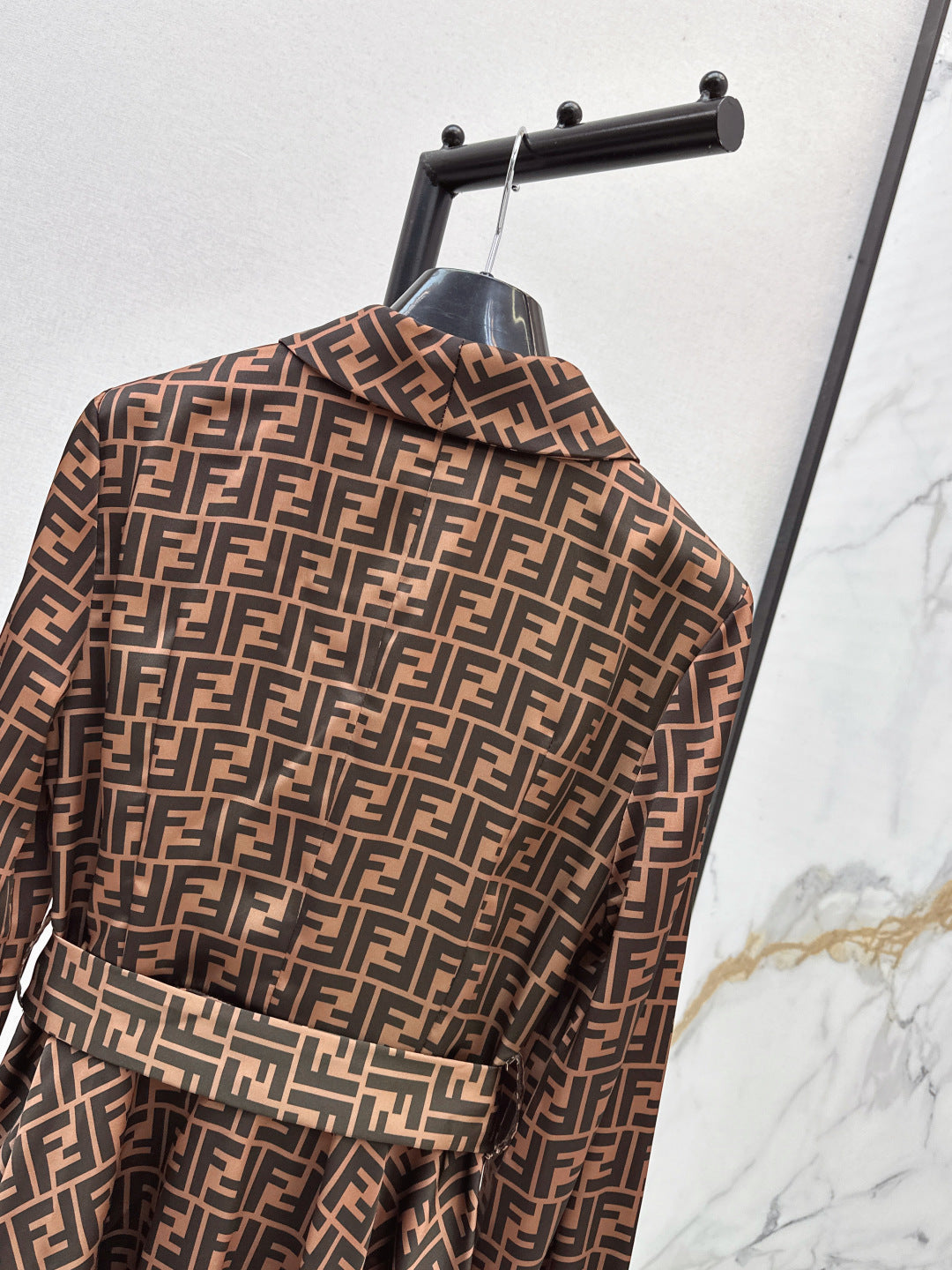 Fend 25fw printed shirt dress