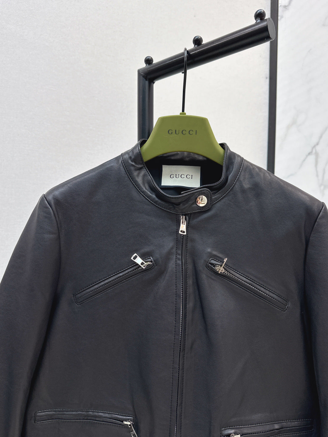 Guc 25fw leather jacket