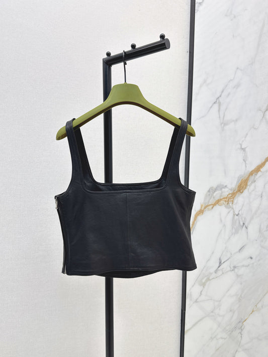 Guc 25fw leather camisole