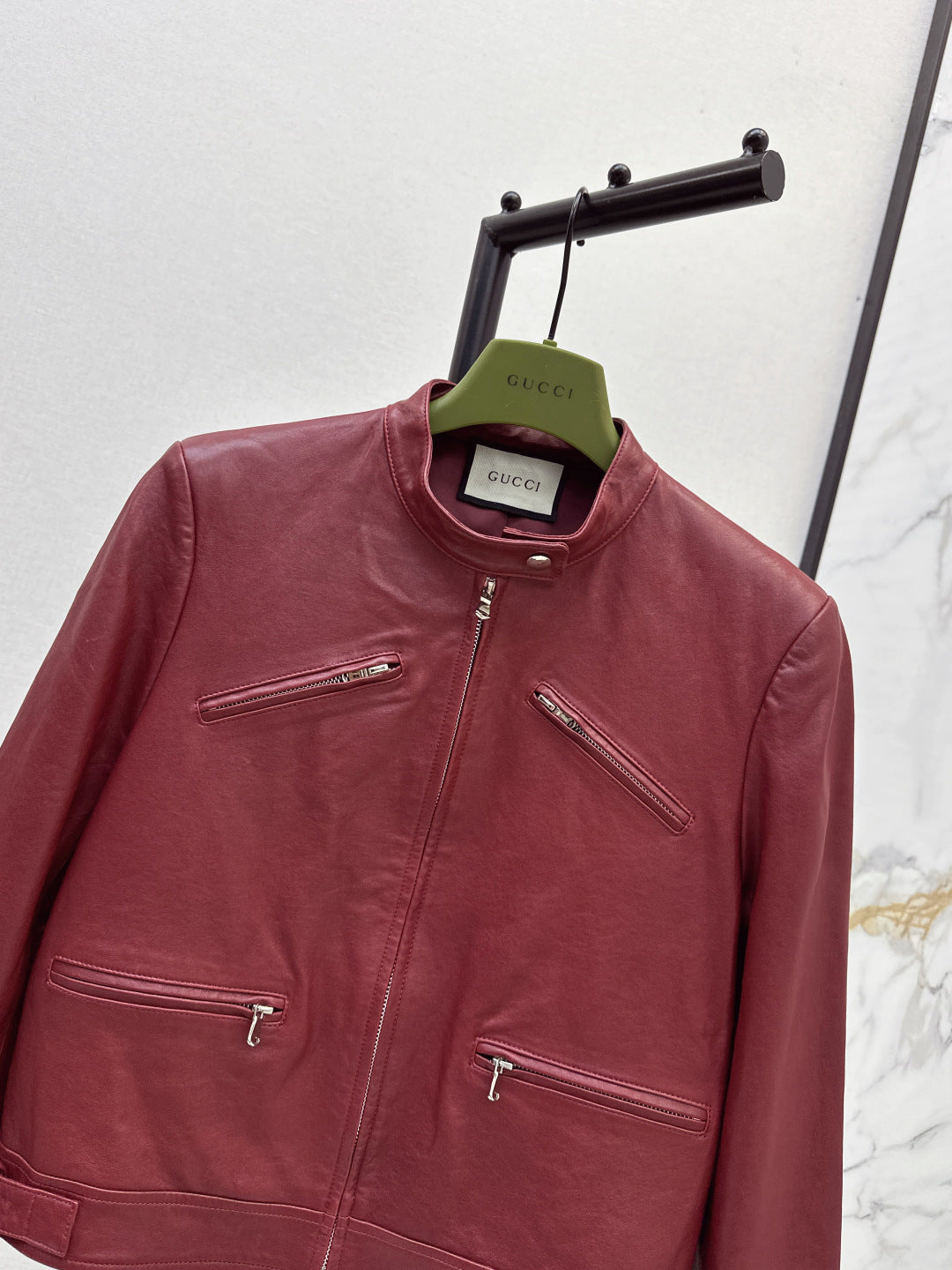 Guc 25fw leather jacket
