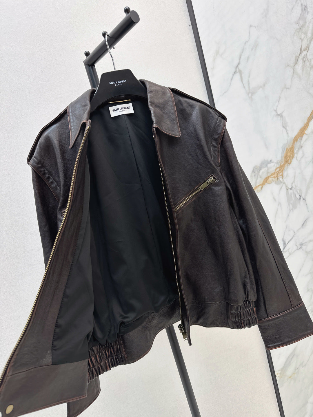 Saint lau 25fw leather jacket