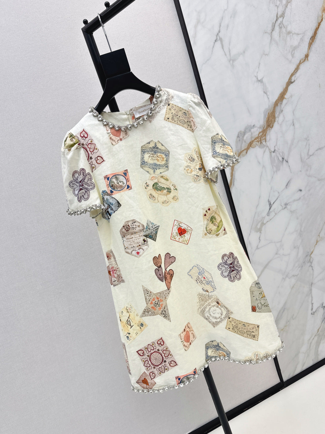 Zimm 25fw printed linen dress