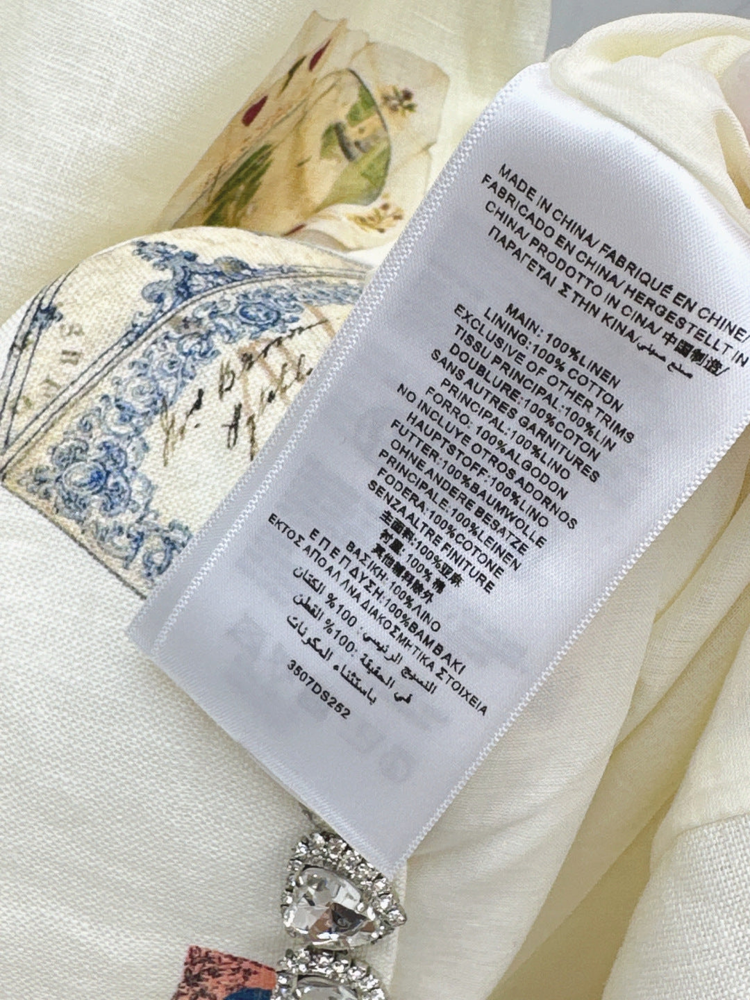 Zimm 25fw printed linen dress