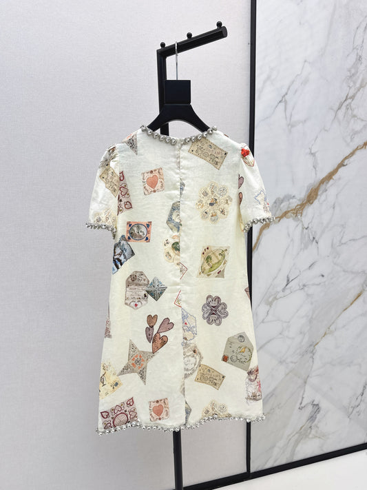 Zimm 25fw printed linen dress