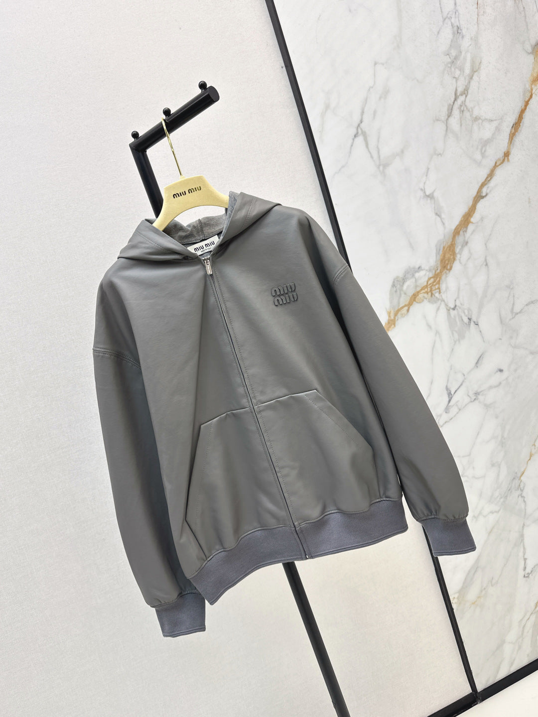 Miu 25fw leather jacket
