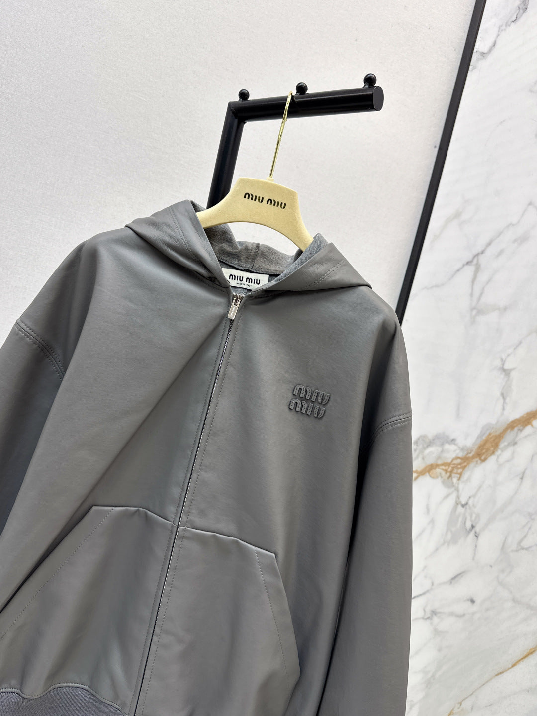 Miu 25fw leather jacket