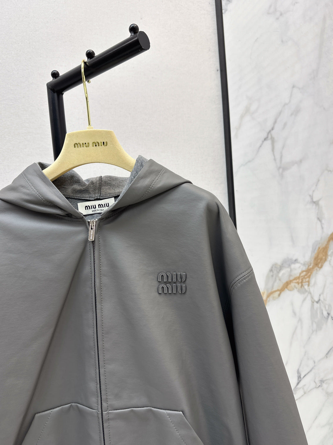 Miu 25fw leather jacket