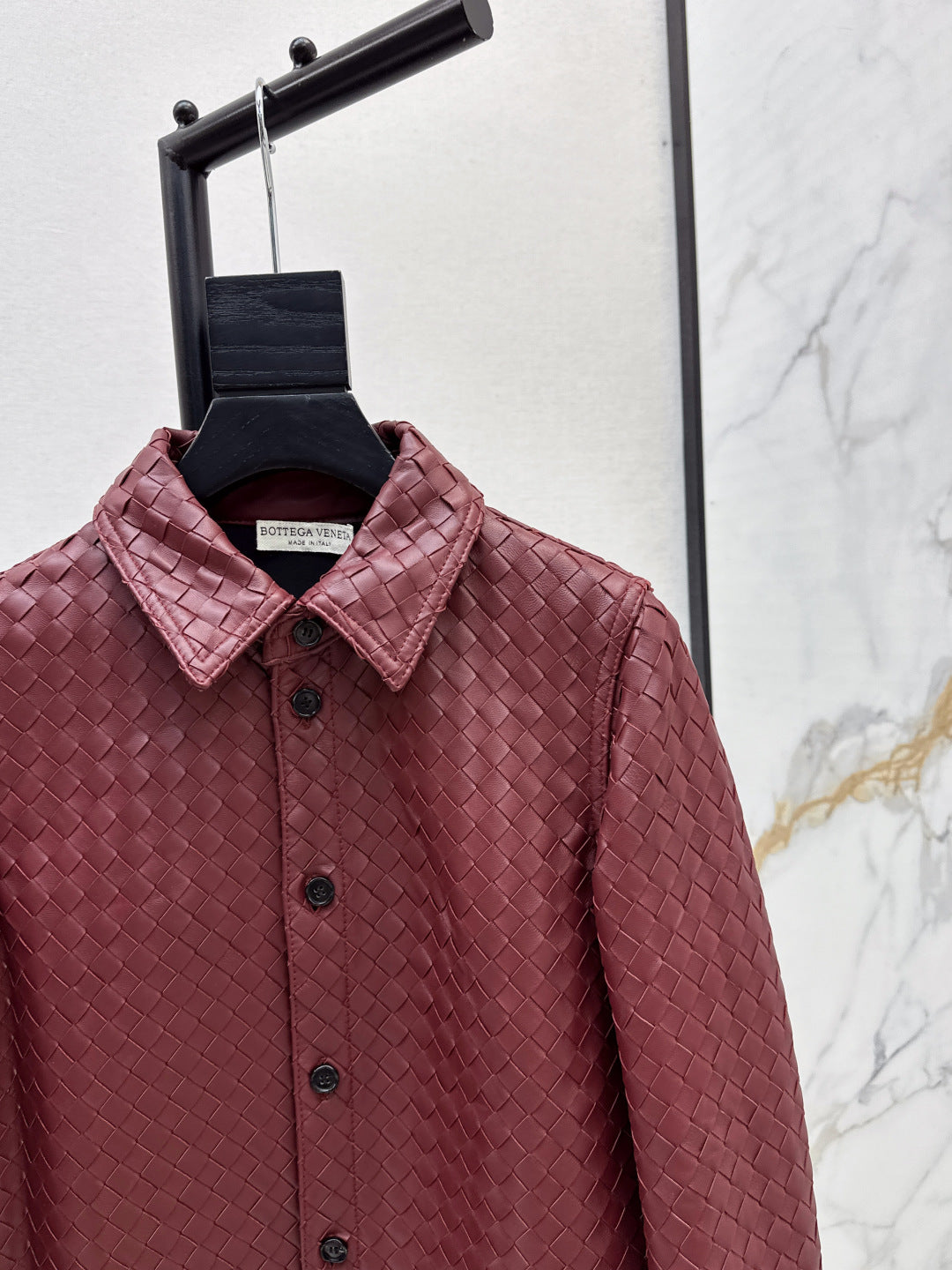 Bottega 25ss woven leather jacket