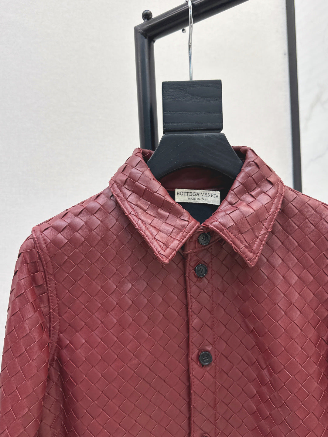 Bottega 25ss woven leather jacket