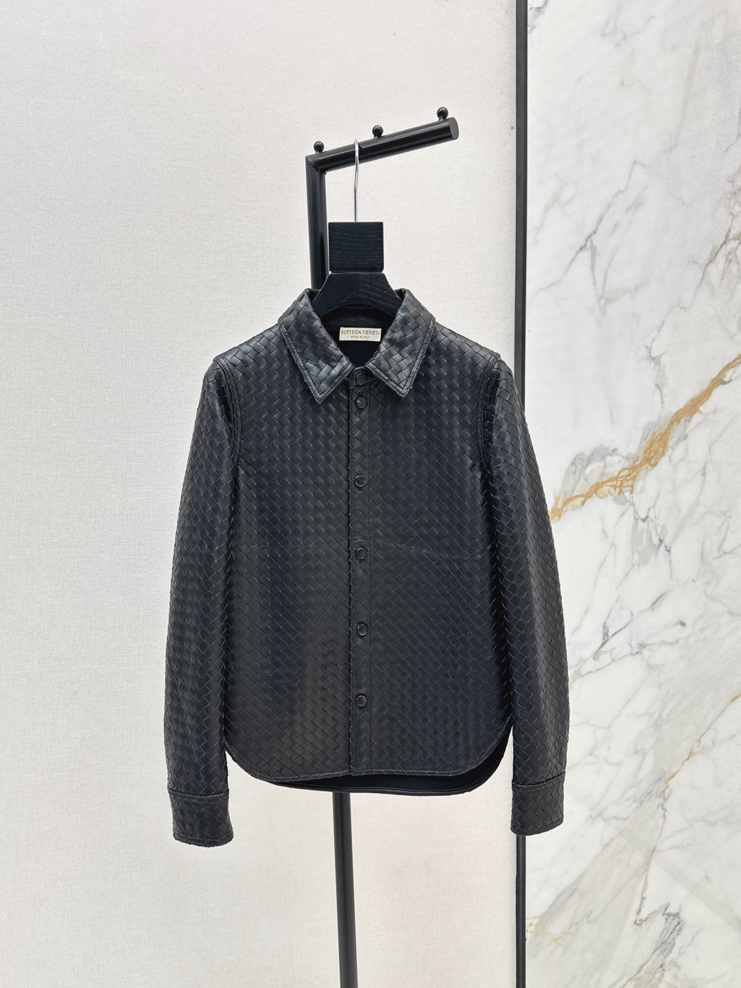 Bottega 25ss woven leather jacket