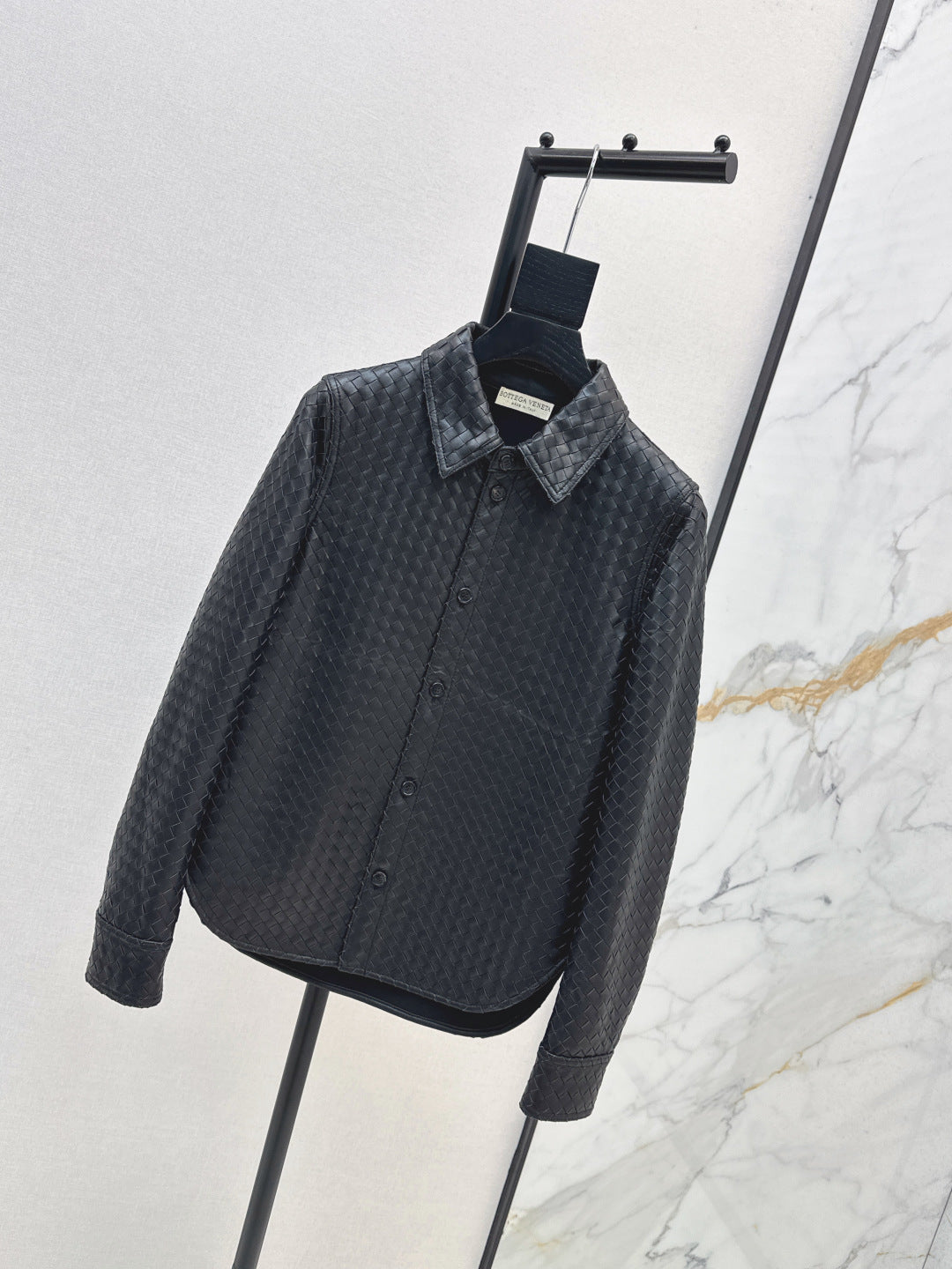 Bottega 25ss woven leather jacket
