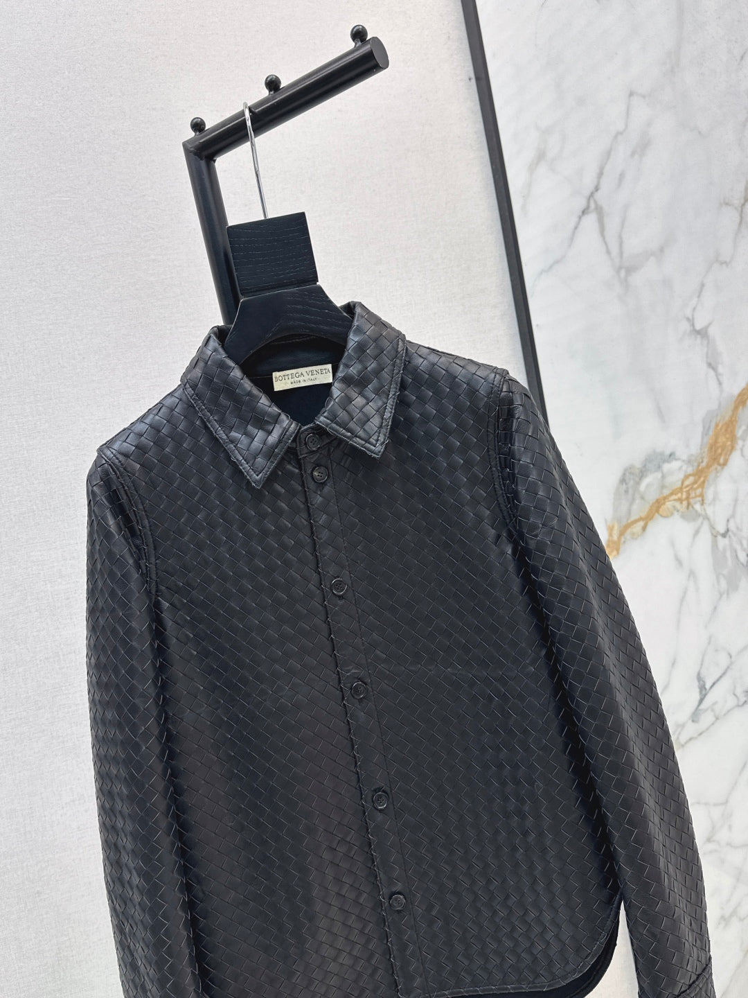 Bottega 25ss woven leather jacket