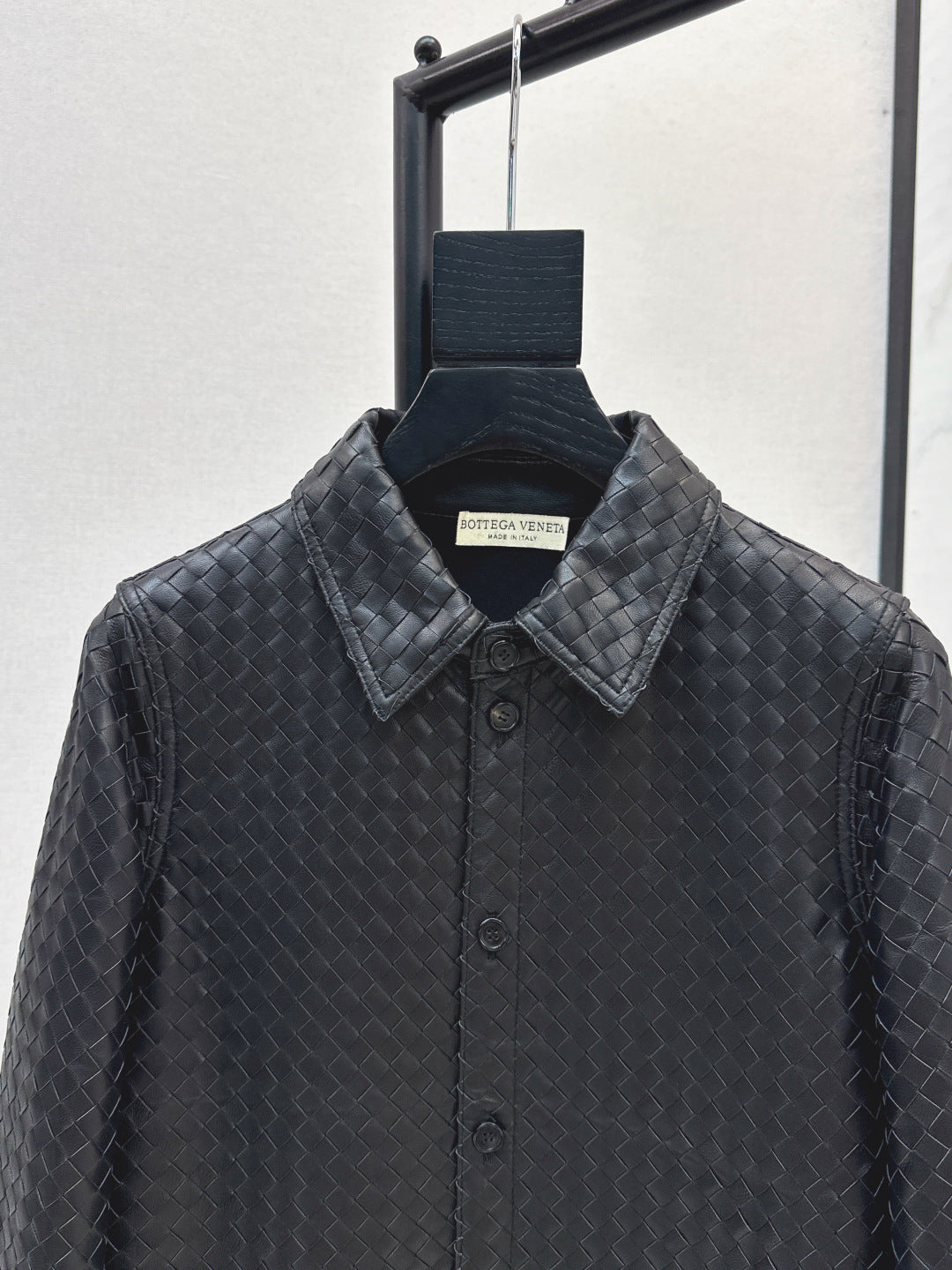 Bottega 25ss woven leather jacket