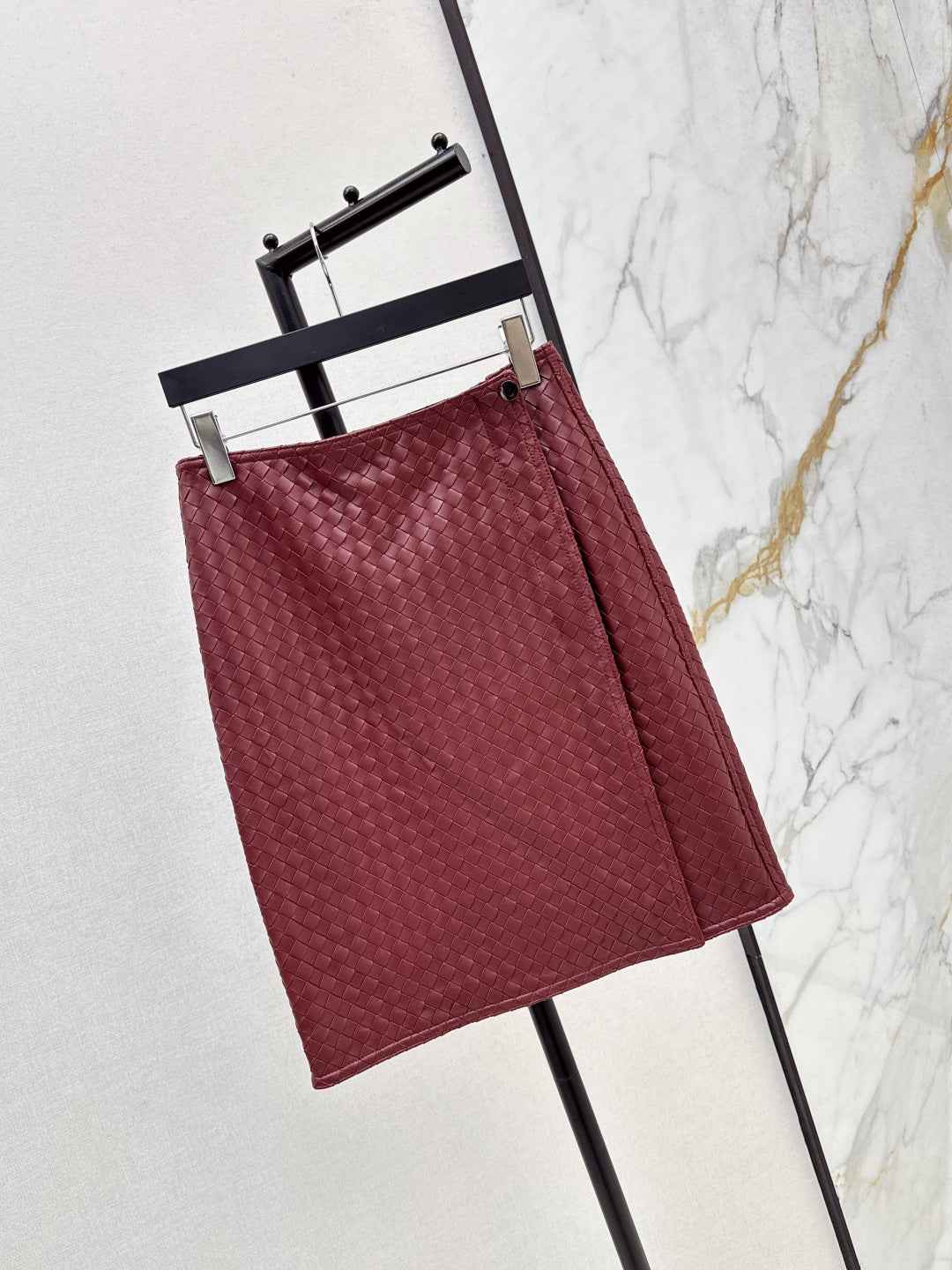 Bottega 25ss woven leather skirt