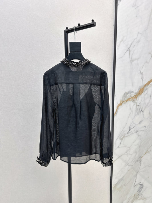 Zimm 25fw beaded shirt