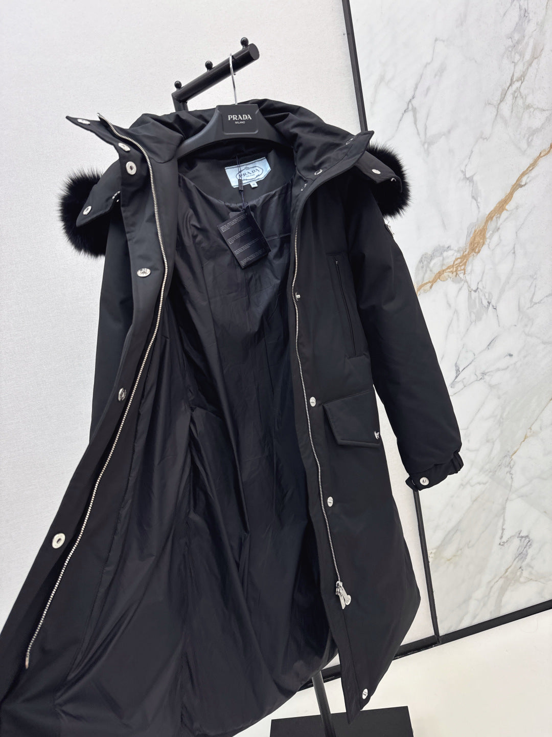 Pra 25fw long down jacket