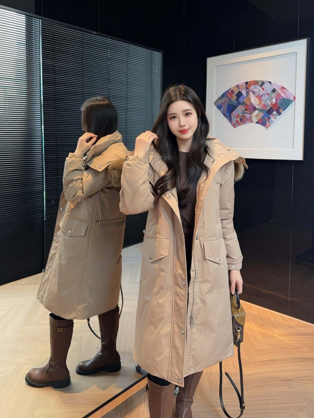 Pra 25fw long down jacket