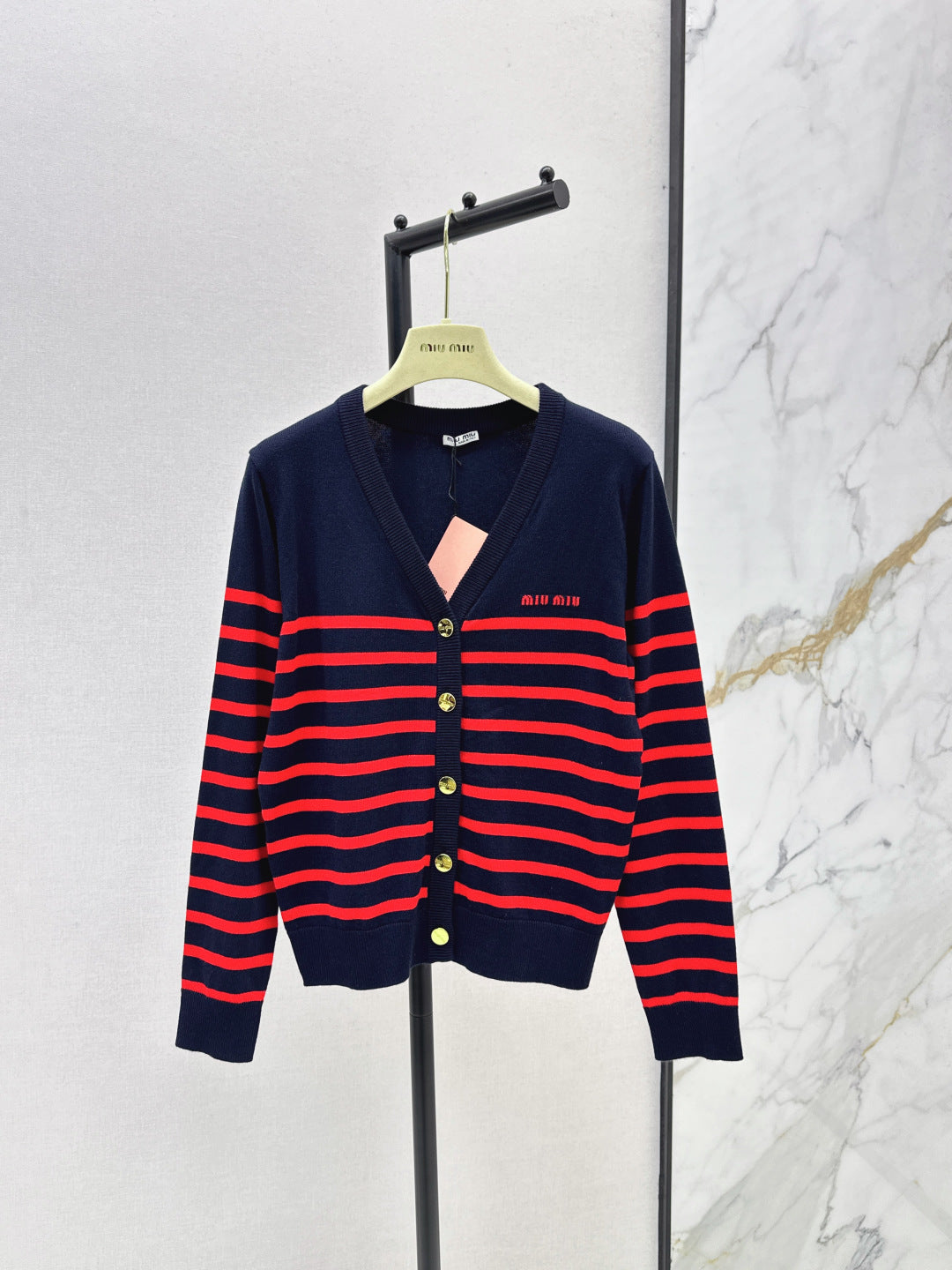 Miu 25fw knitted cardigan