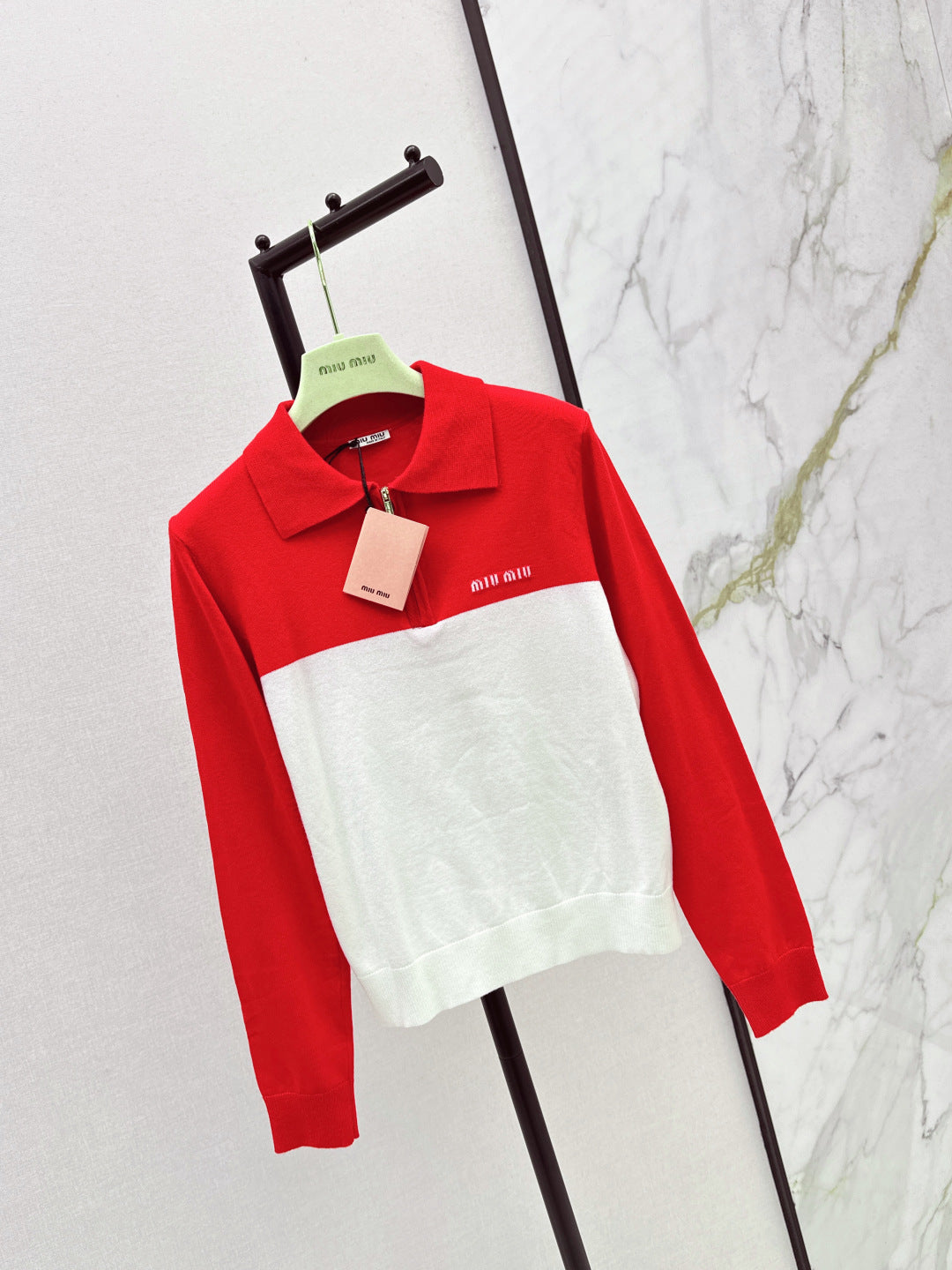 Miu 25fw knitted polo