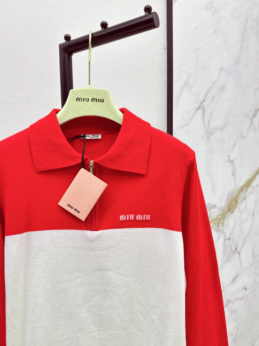 Miu 25fw knitted polo