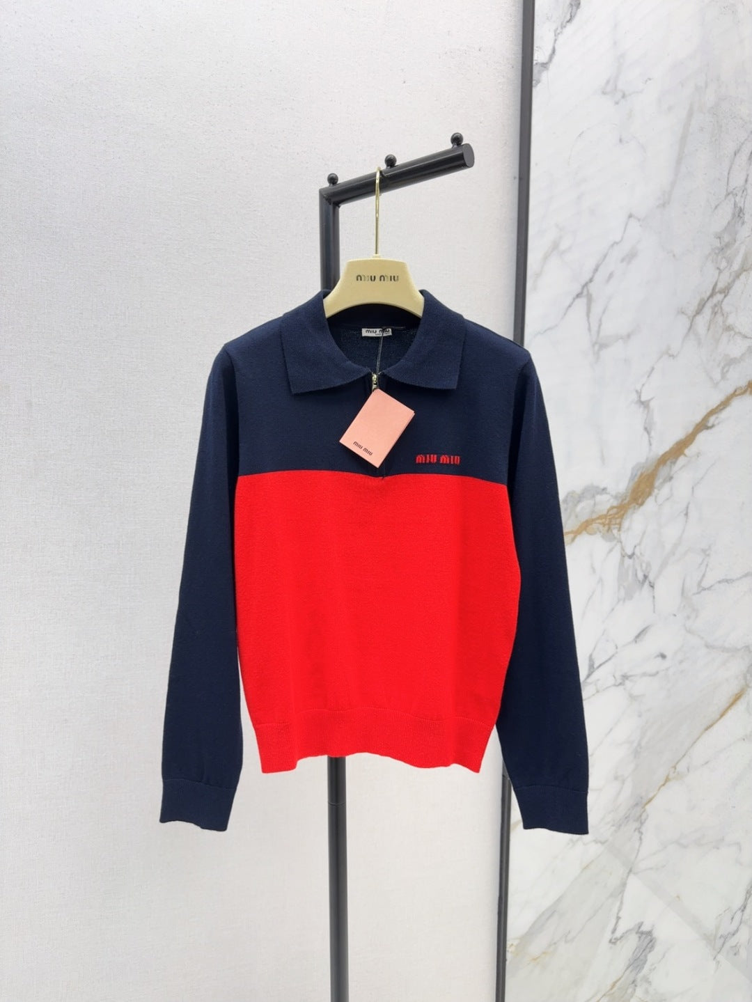 Miu 25fw knitted polo