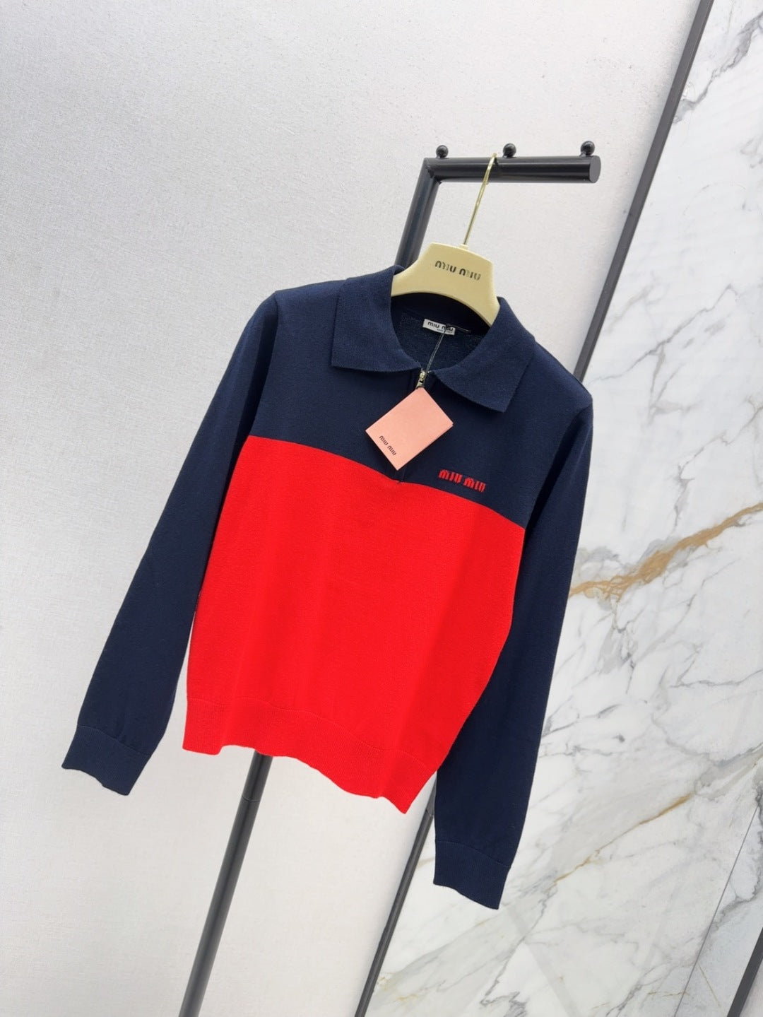 Miu 25fw knitted polo