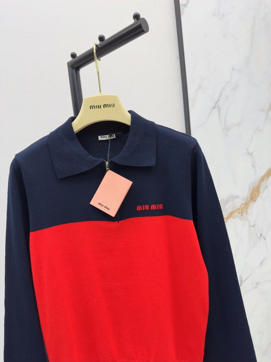 Miu 25fw knitted polo