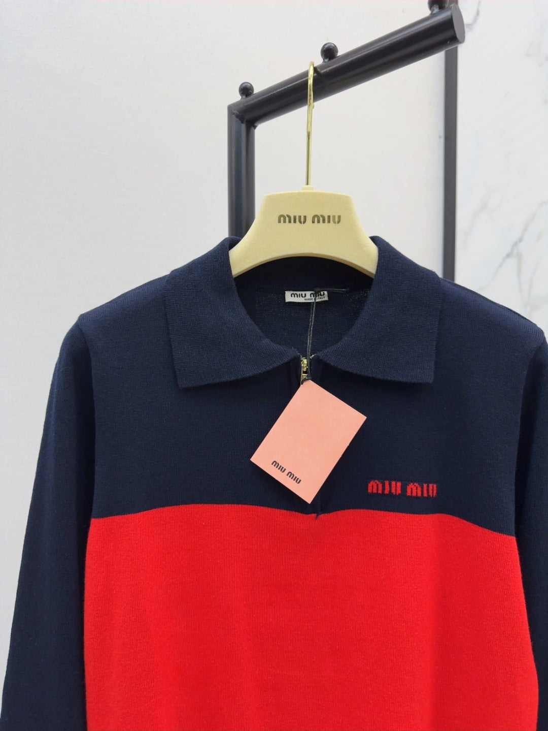 Miu 25fw knitted polo