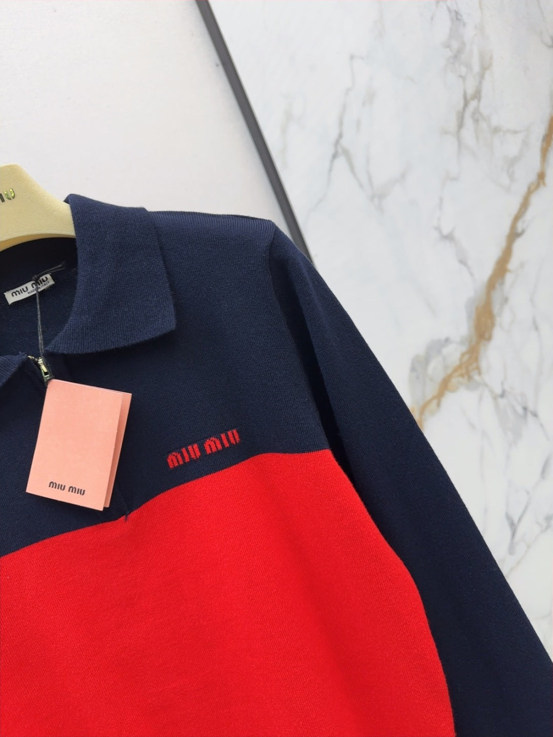 Miu 25fw knitted polo