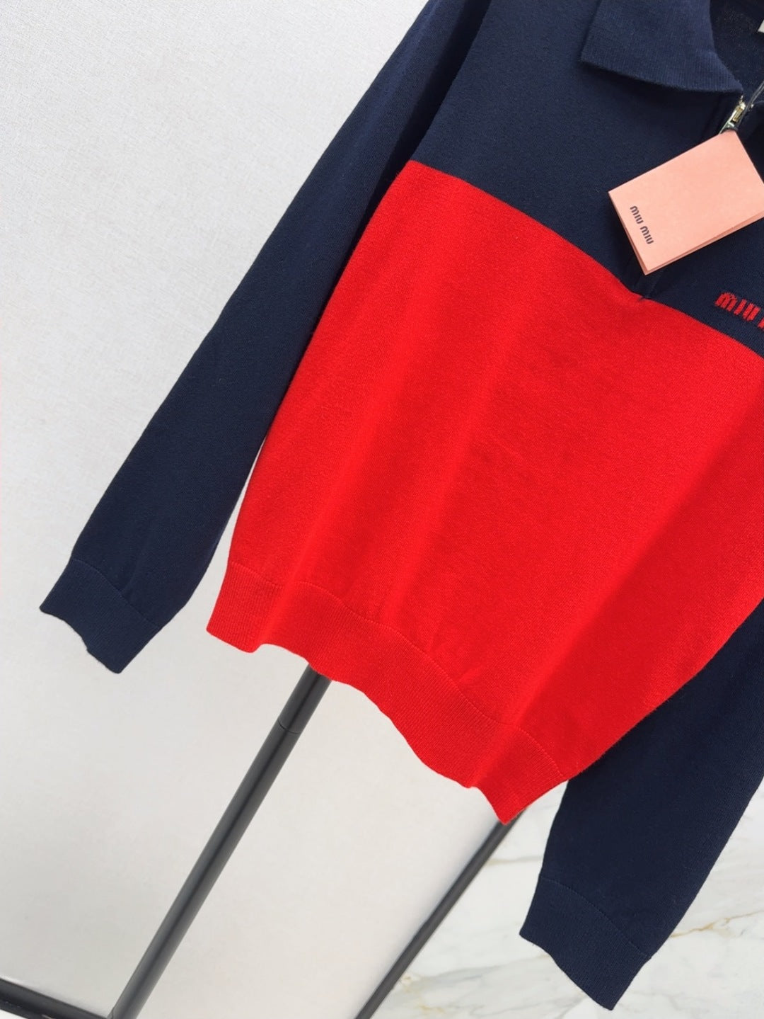 Miu 25fw knitted polo