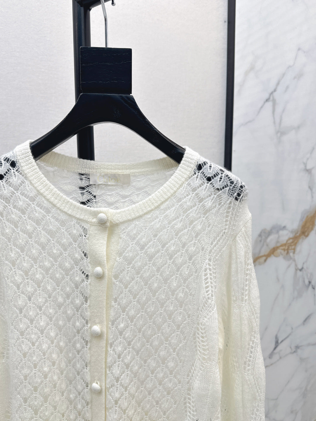 Chl 25fw ruffle cardigan