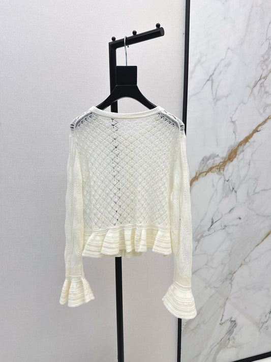 Chl 25fw ruffle cardigan