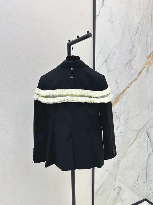 Queen 25fw ruffle blazer