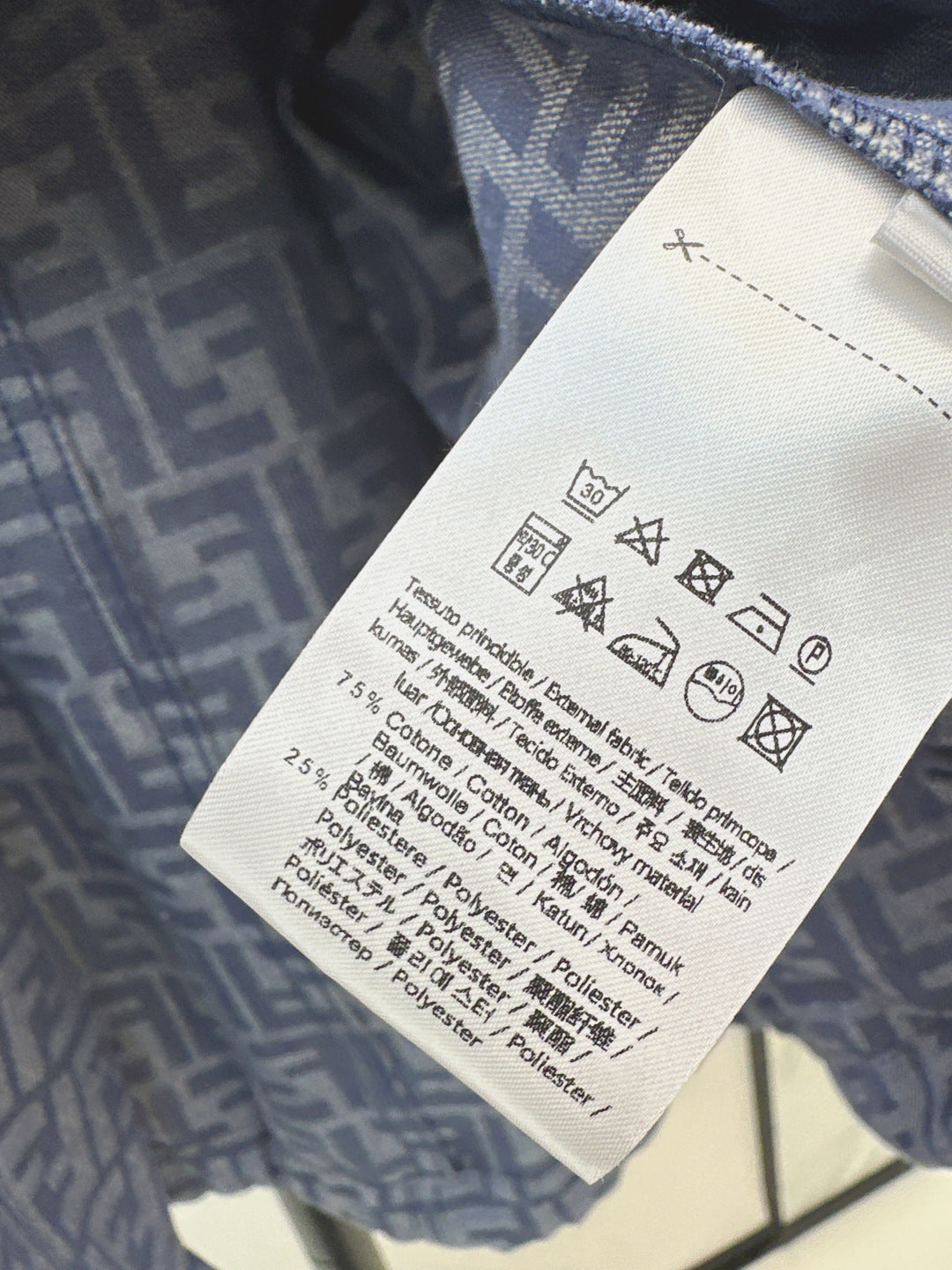 Fend 25fw printed cape jacket