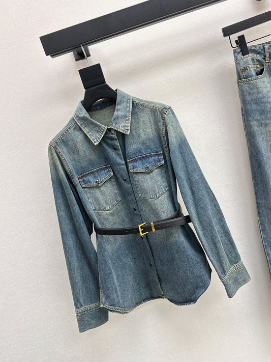 Saint 25fw denim suit