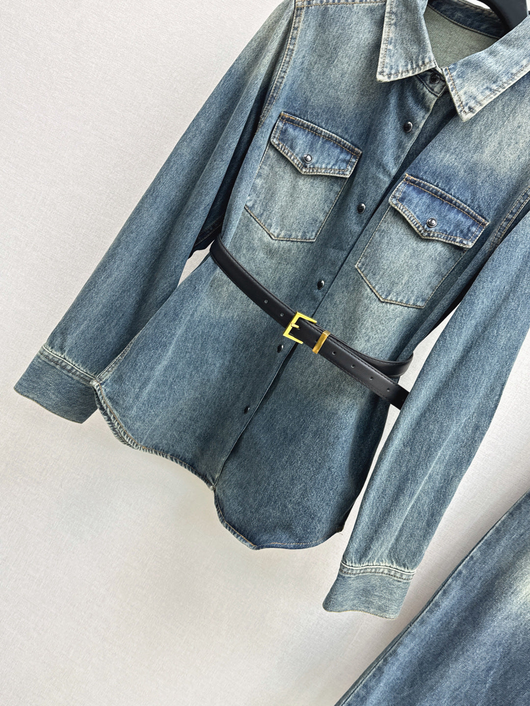 Saint 25fw denim suit