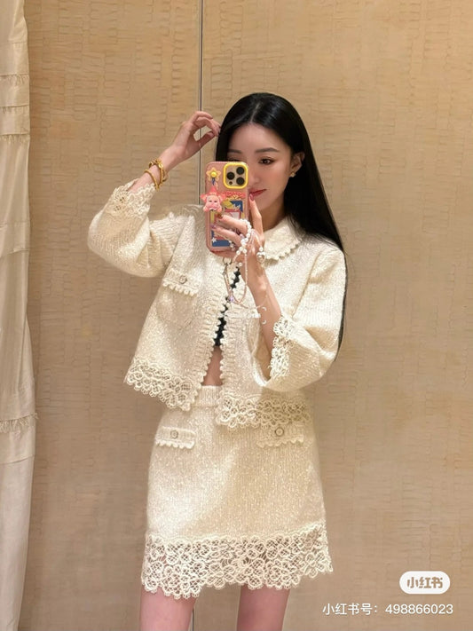 Chan 25fw knitted suit