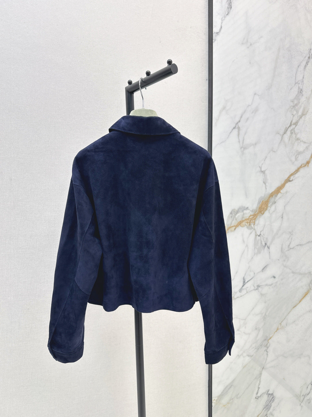 Herm 25fw embroidered suede jacket