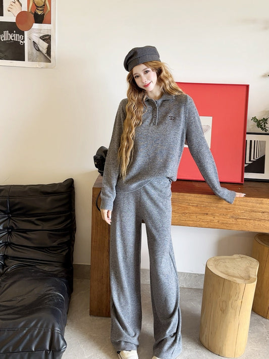 Chan 25fw knitted suit