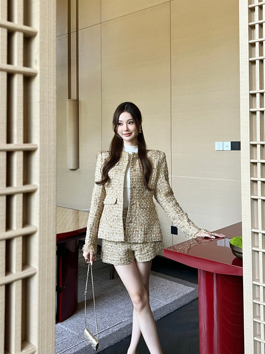 Chan 25fw woven tweed suit