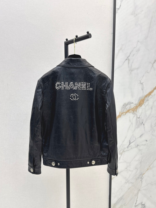 Chan 25fw leather jacket