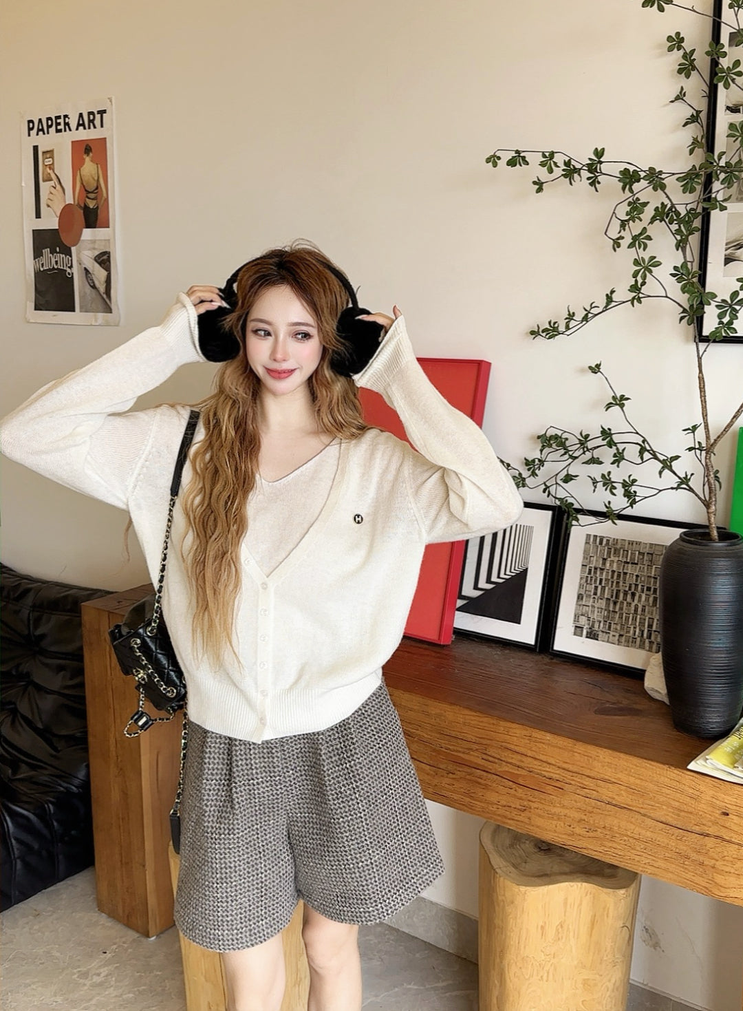 Herm 25fw knitted cardigan