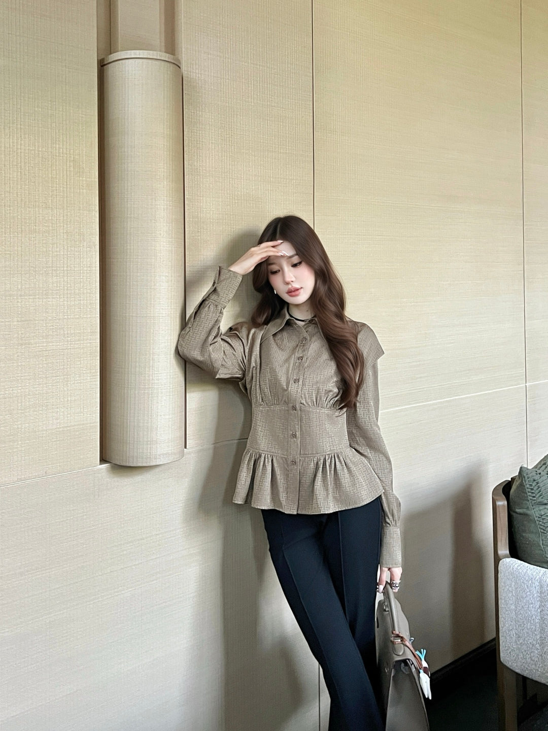 Herm 25fw jacquard shirt