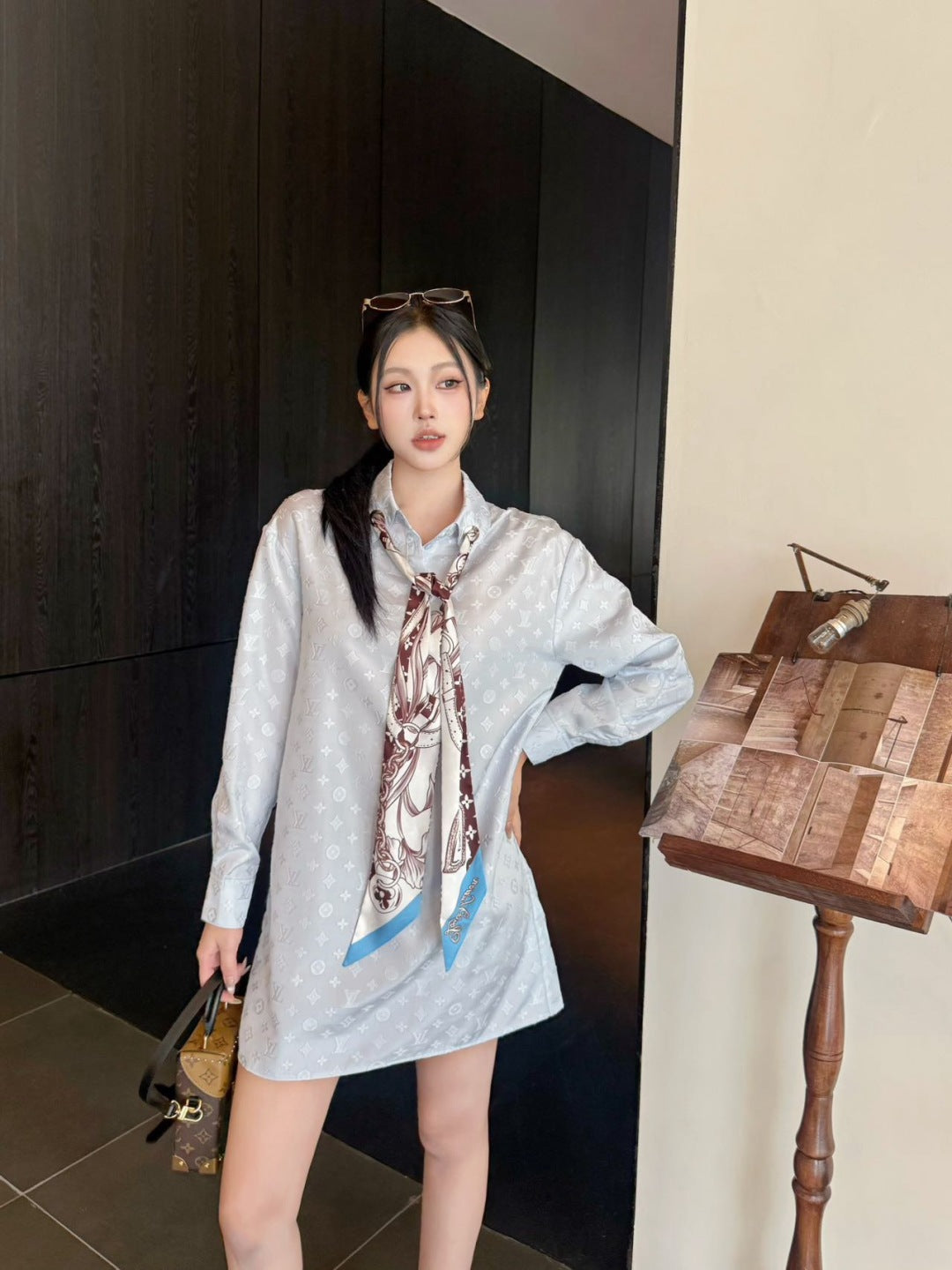 Louis 25fw jacquard dress