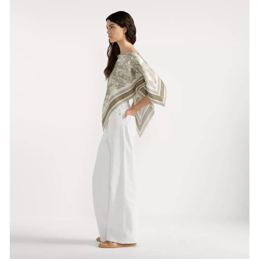 CD 25fw silk cape shirt
