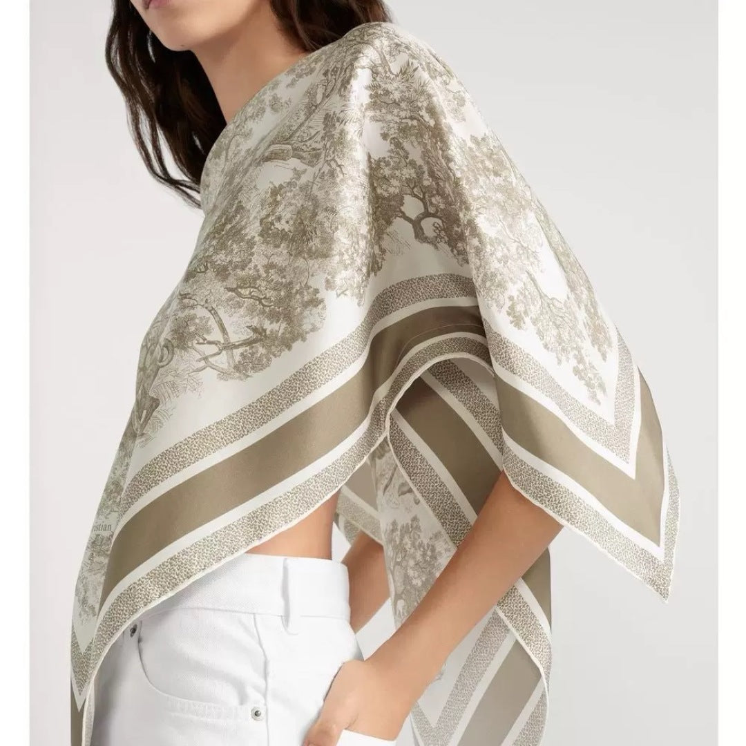 CD 25fw silk cape shirt