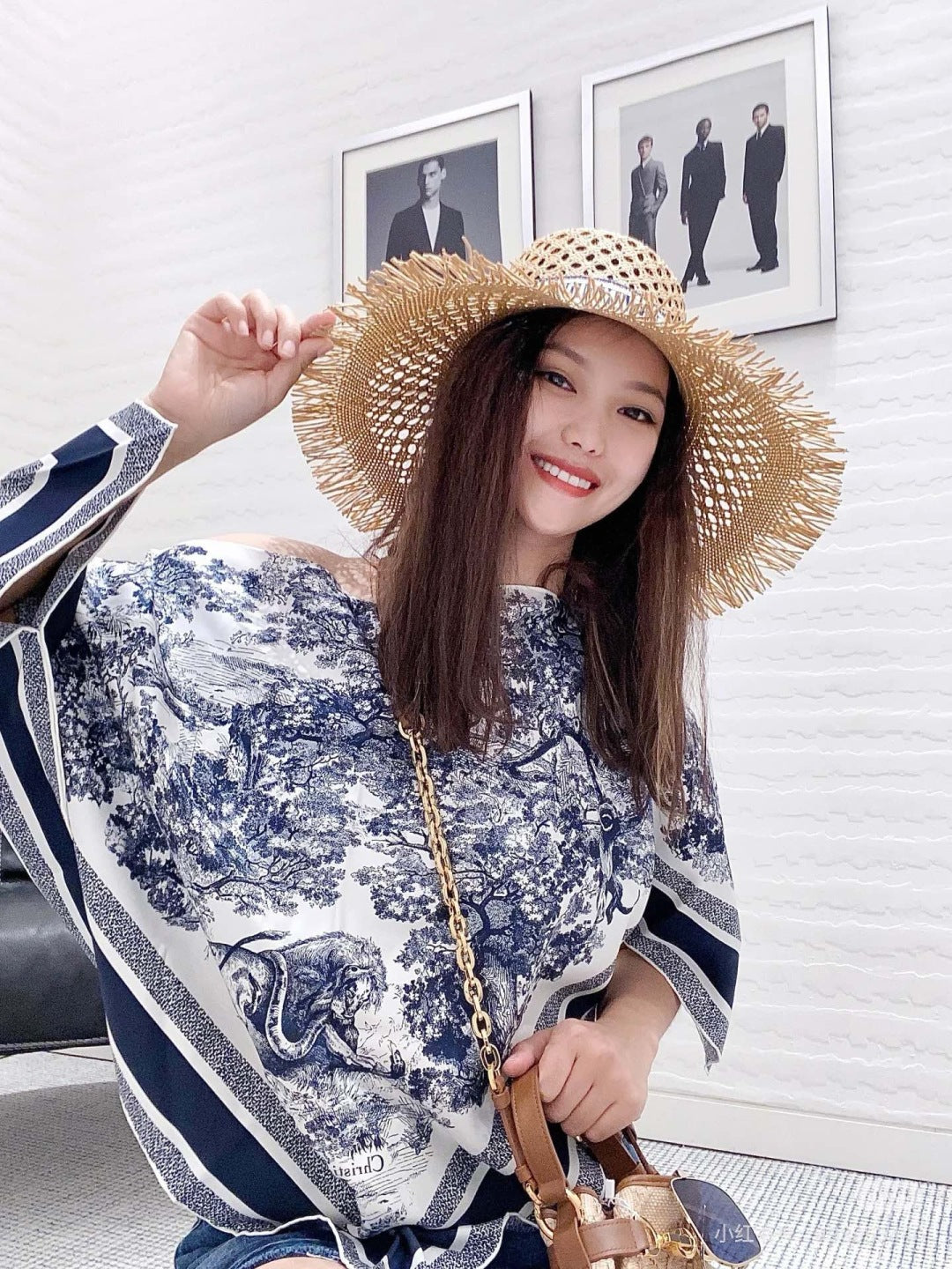 CD 25fw silk cape shirt