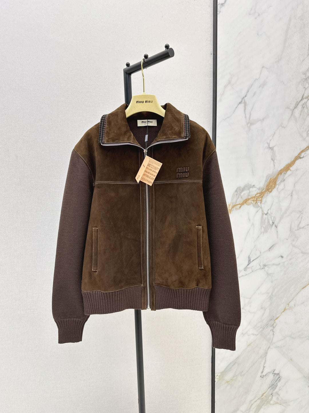 Miu 25fw suede jacket