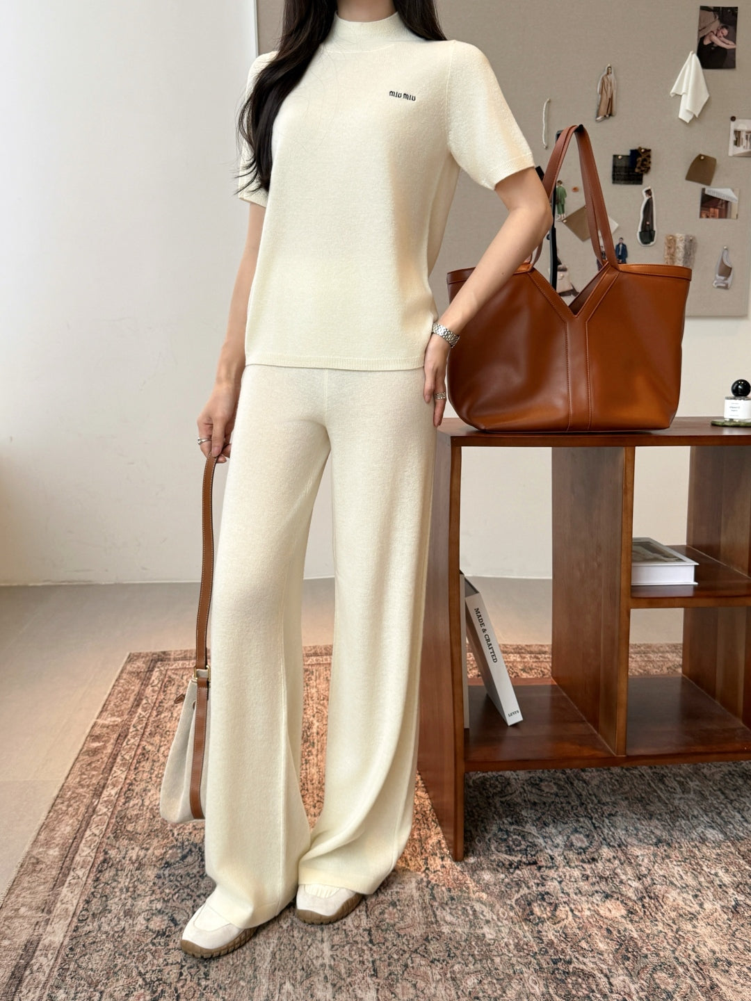 Miu 25fw knitted suit